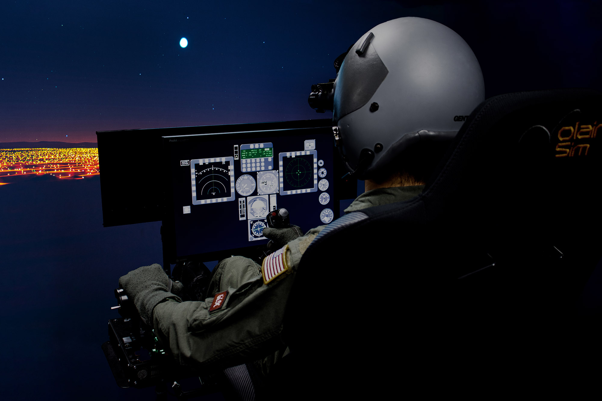 Night Vision Training Flight Cockpit Station